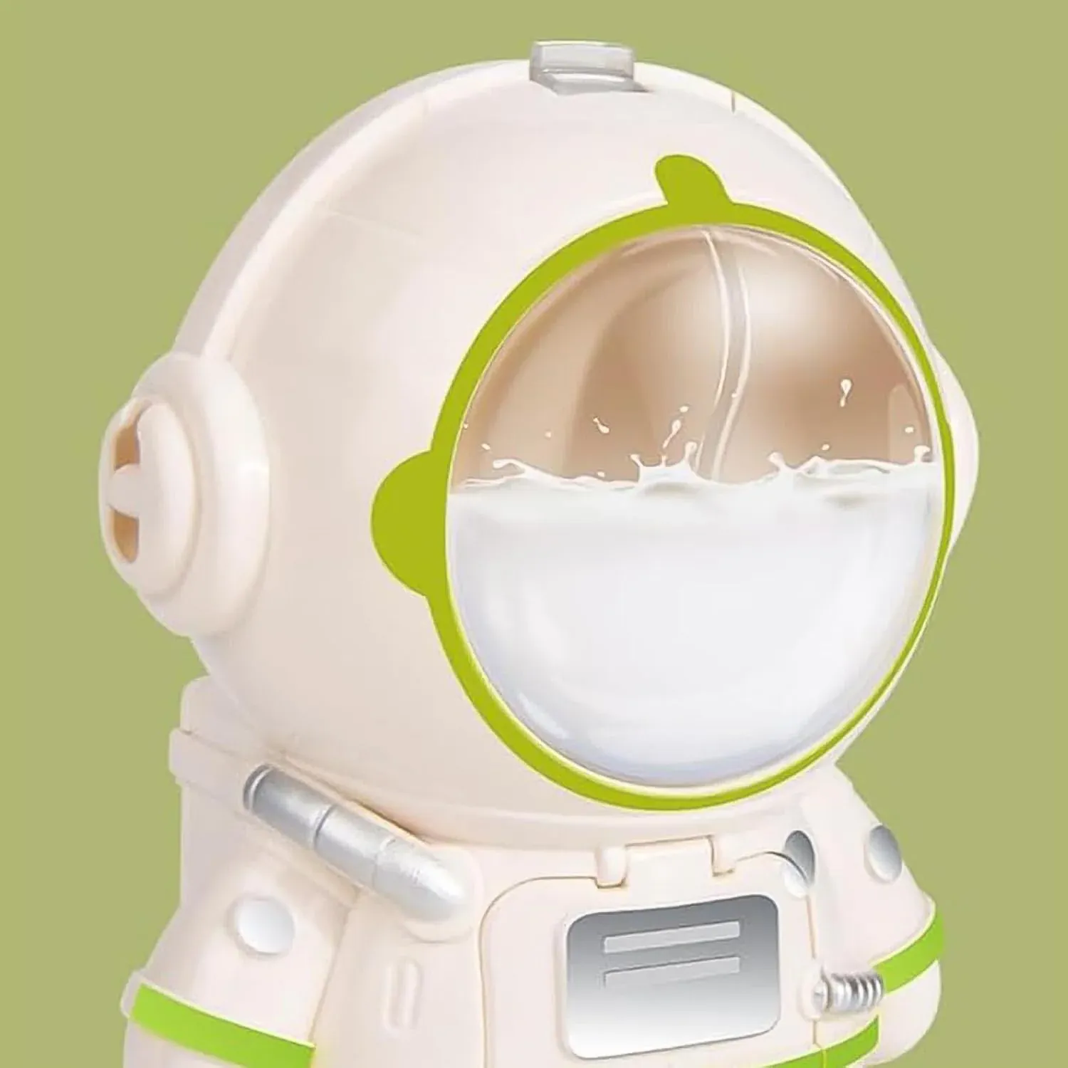 Kids Astronaut Water Bottle – Fun Sipper with Straw & Strap | MixologyPro - Detailed Feature View 6