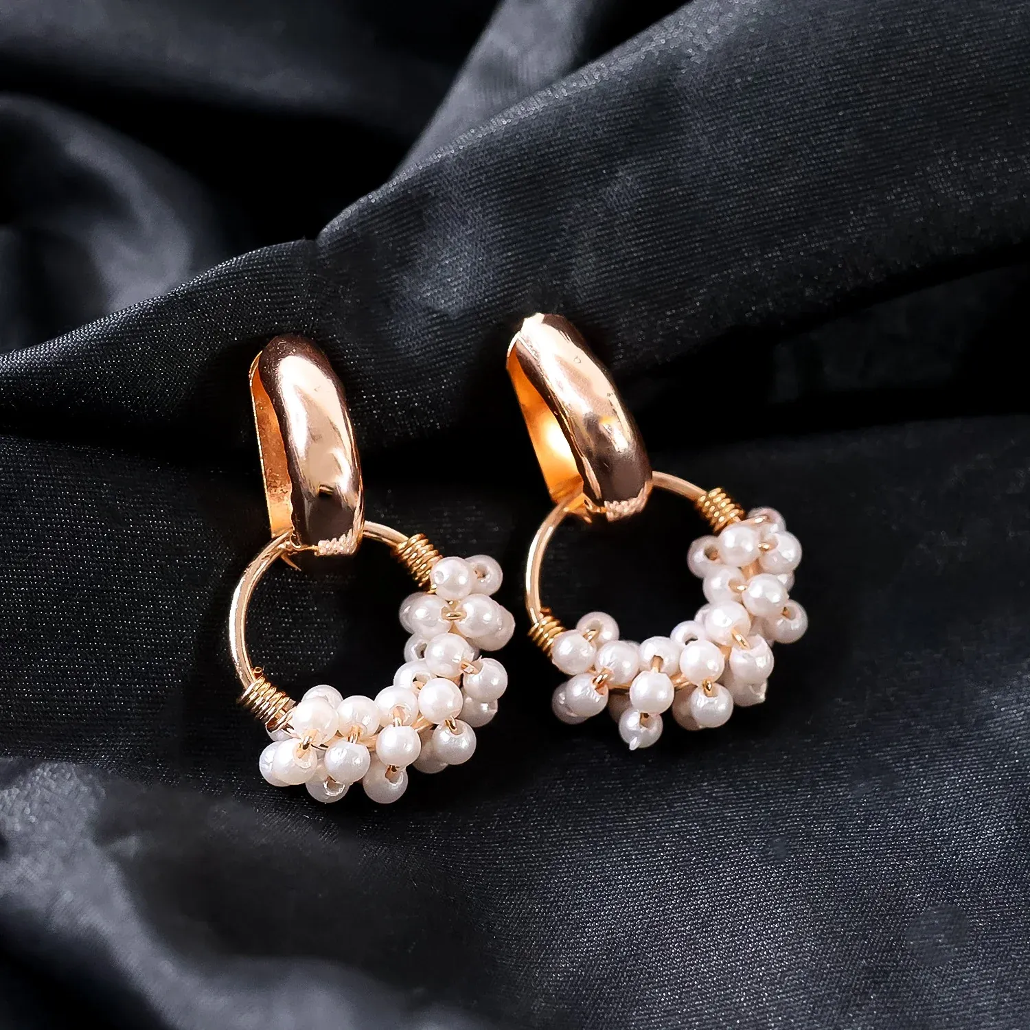 Premium Double Pearl Stud Earrings – Elegant Fashion Accessory - Buy Online at Alikart