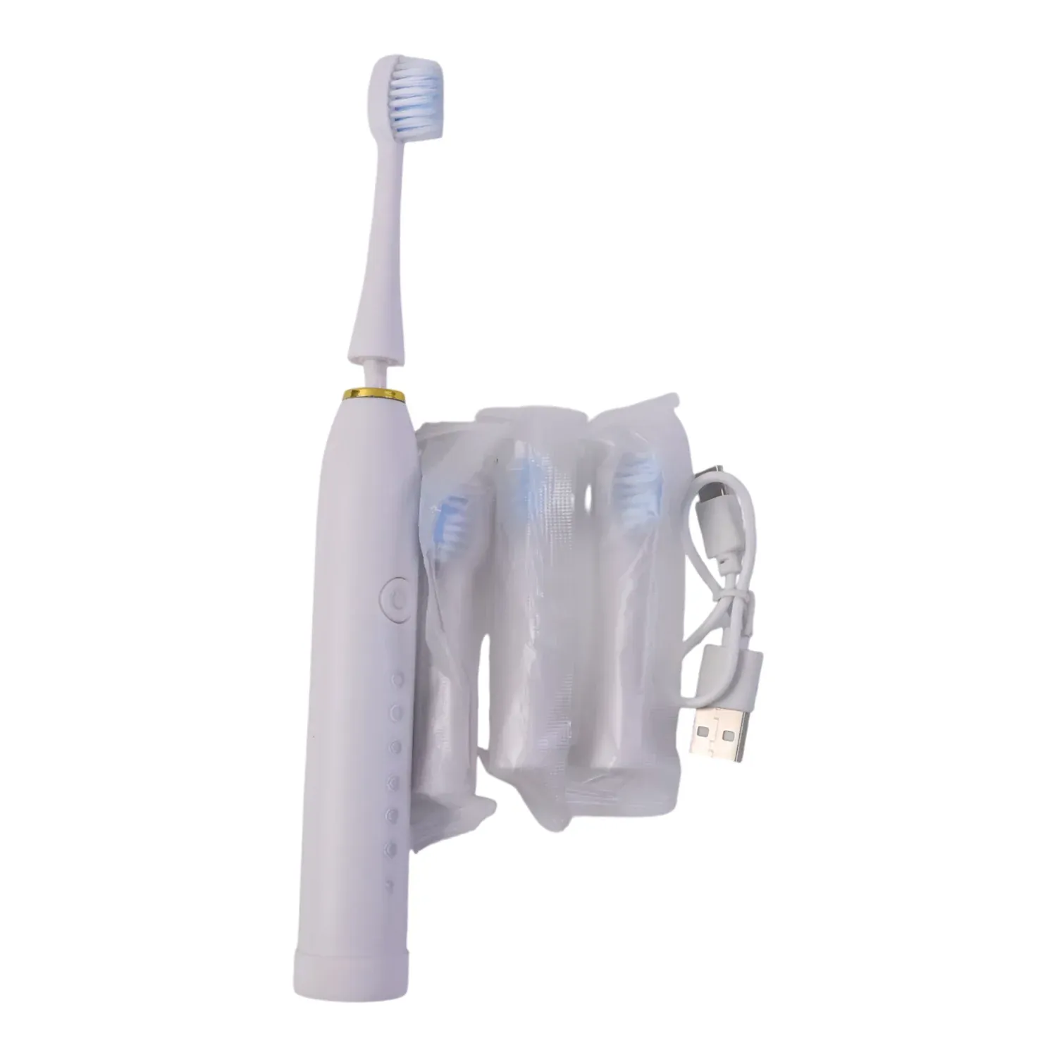 Electric Toothbrush – Rechargeable with 3 Extra Replacement Heads - Detailed Feature View 4