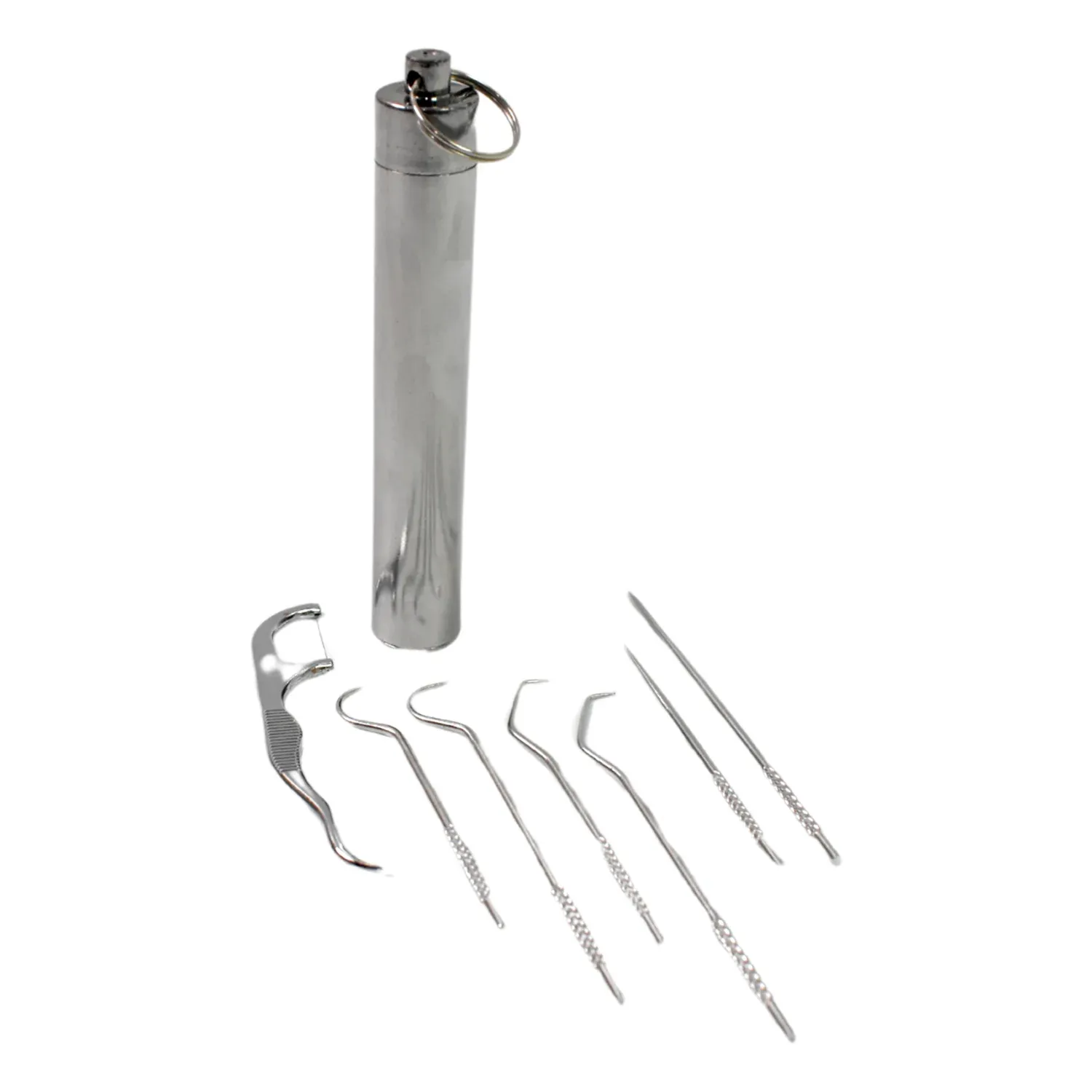 Stainless Steel Toothpick Set – 7-in-1 Portable Dental Kit | AuriGlam - Detailed Feature View 8