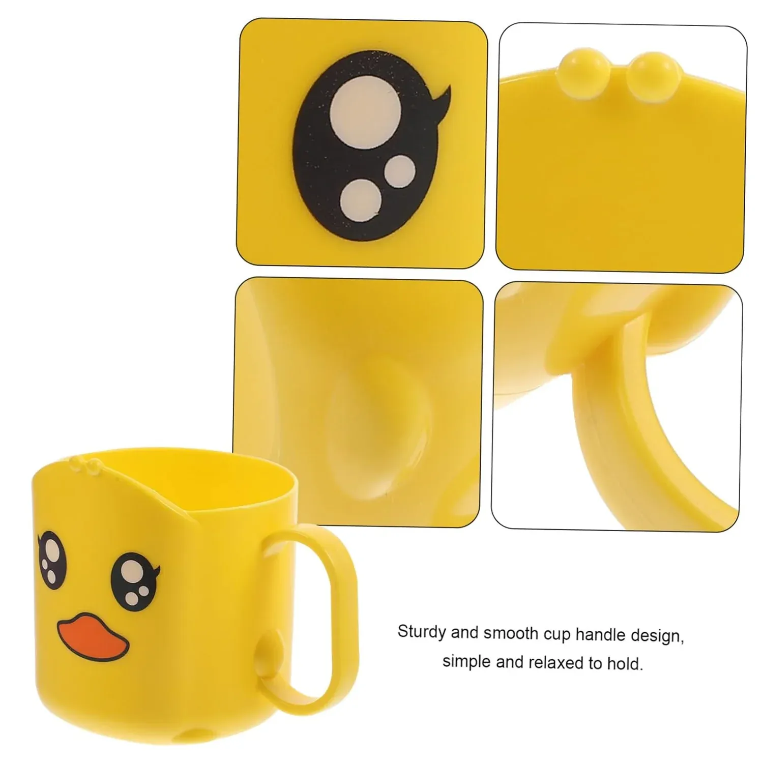 Cartoon Plastic Toothbrush Cup – Durable & Lightweight | Mini Bubbles - Detailed Feature View 3