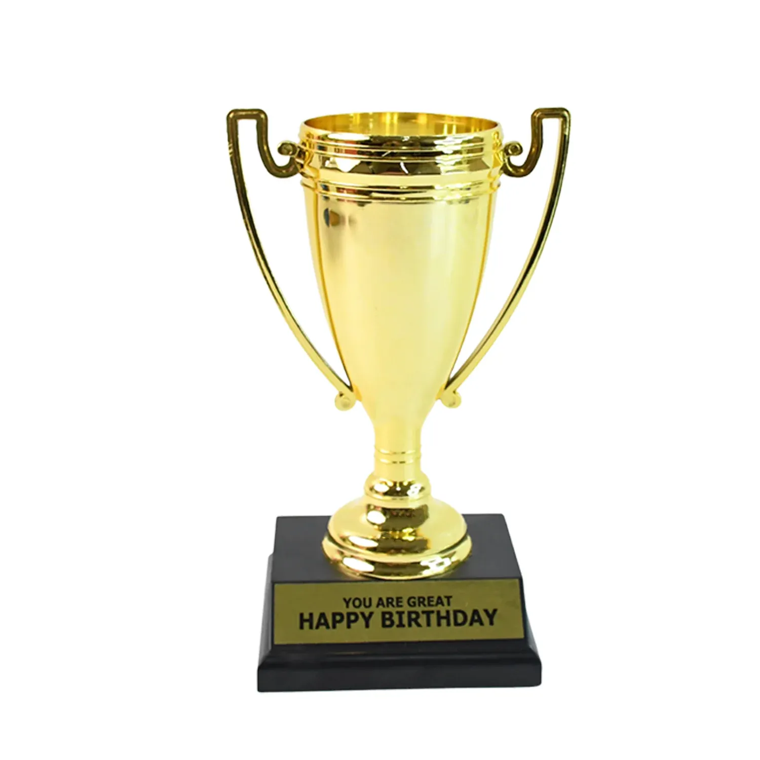 Golden Birthday Trophy – Premium Plastic Award with Base - Detailed Feature View 4