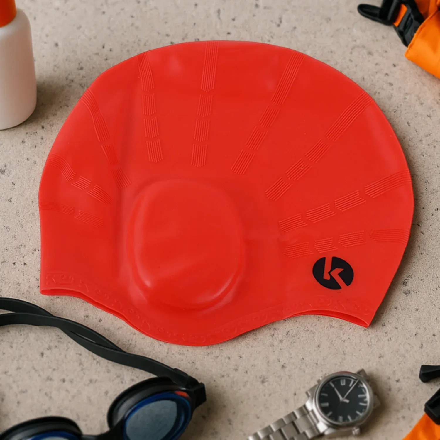 Silicone Swimming Cap – Durable, Comfortable & Hydrodynamic - Detailed Feature View 2