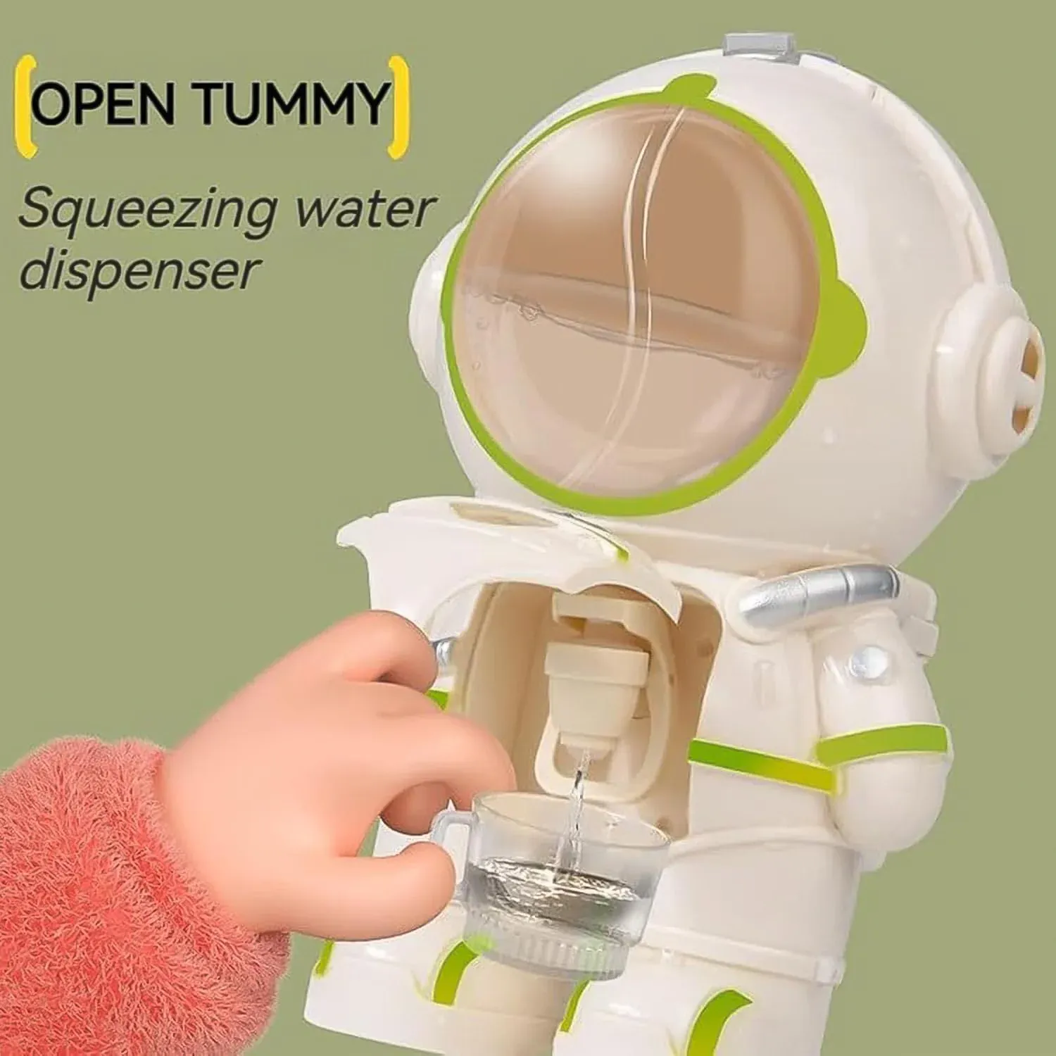 Kids Astronaut Water Bottle – Fun Sipper with Straw & Strap | MixologyPro - Detailed Feature View 2