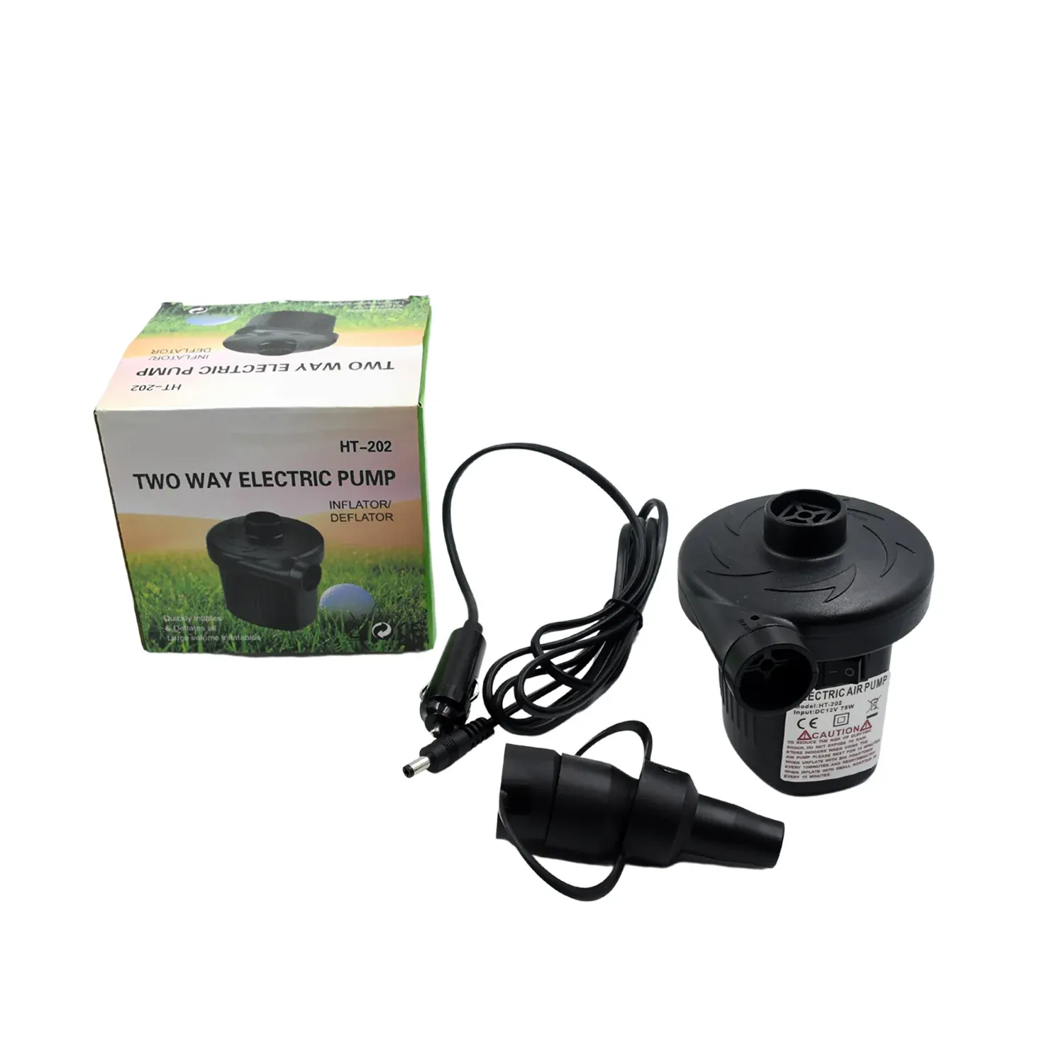 Electric Air Pump – Fast Inflate/Deflate for Home & Travel | FitFuzion - Detailed Feature View 2
