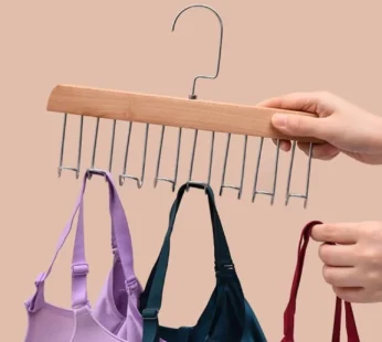 Space Saving Hanger – 8-Hook Lotus Wood Closet Organizer | Organivo