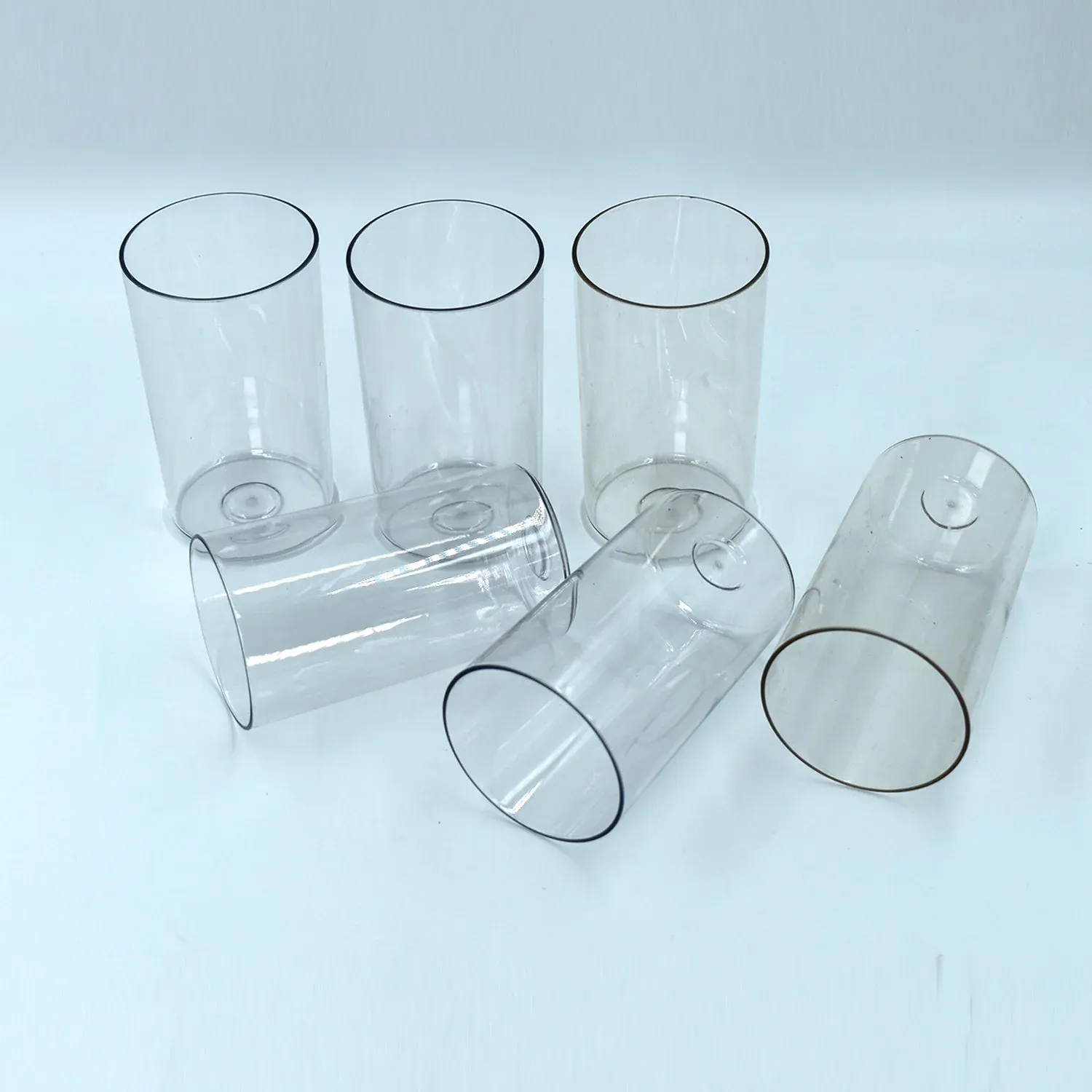 Premium Plastic Glasses Set – Unbreakable Transparent 350ml (Set of 6) | Ganesh - Buy Online at Alikart