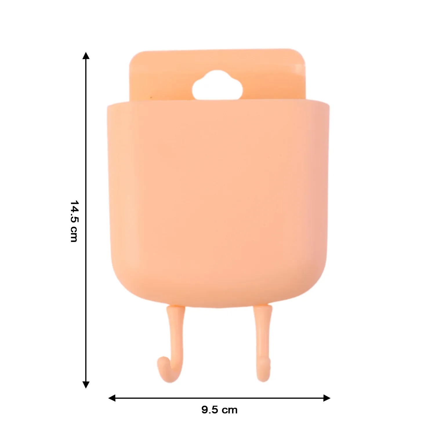 Plastic Wall Mounted Mobile Charging Holder Set – Space Saving 4 Pc - Detailed Feature View 5