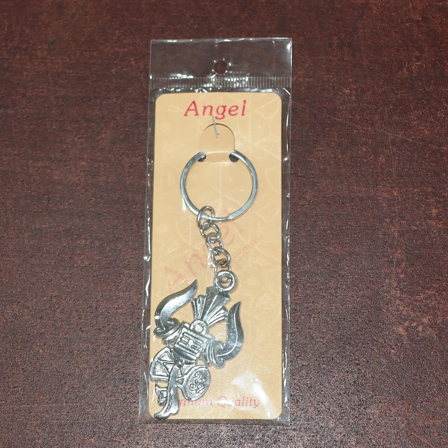 Trishul Damru Keychain – Durable Silver Metal Spiritual Accessory - Detailed Feature View 6