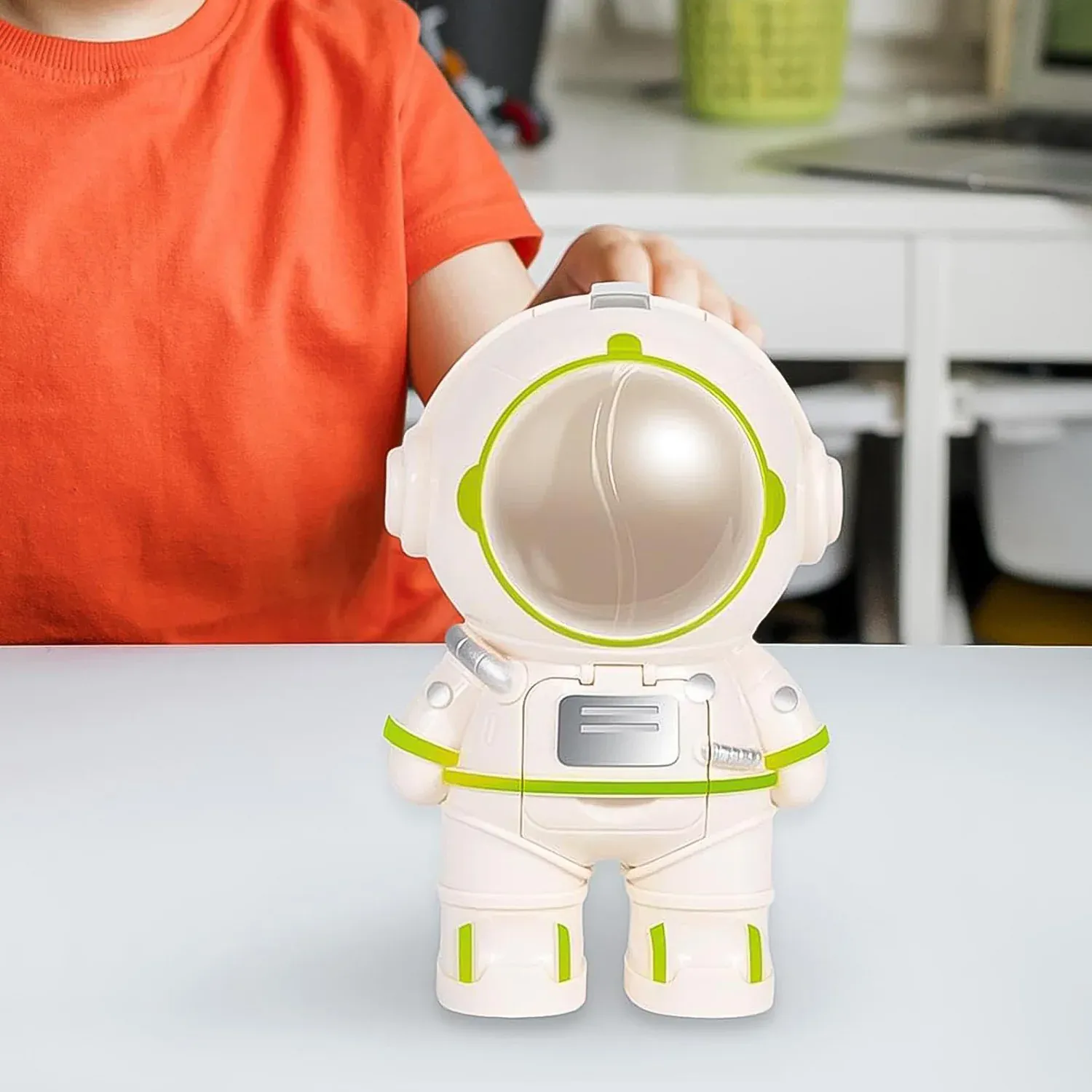 Kids Astronaut Water Bottle – Fun Sipper with Straw & Strap | MixologyPro - Detailed Feature View 3