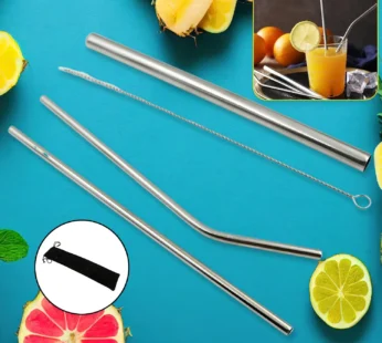 Stainless Steel Straws – Reusable Set with Travel Case | Happy Bathers