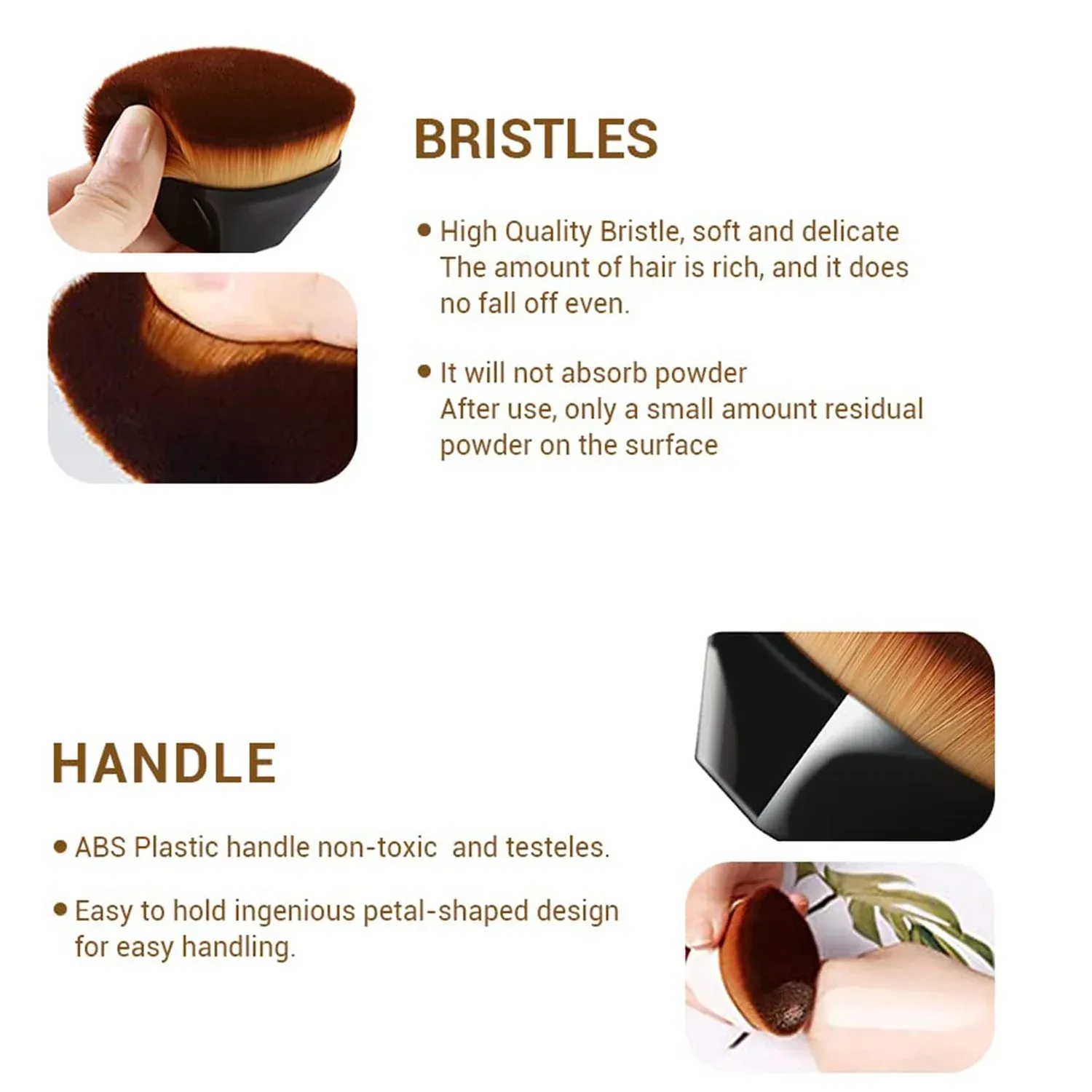 Foundation Makeup Brush – Soft Bristles & Portable Case | BeautyBare - Detailed Feature View 5
