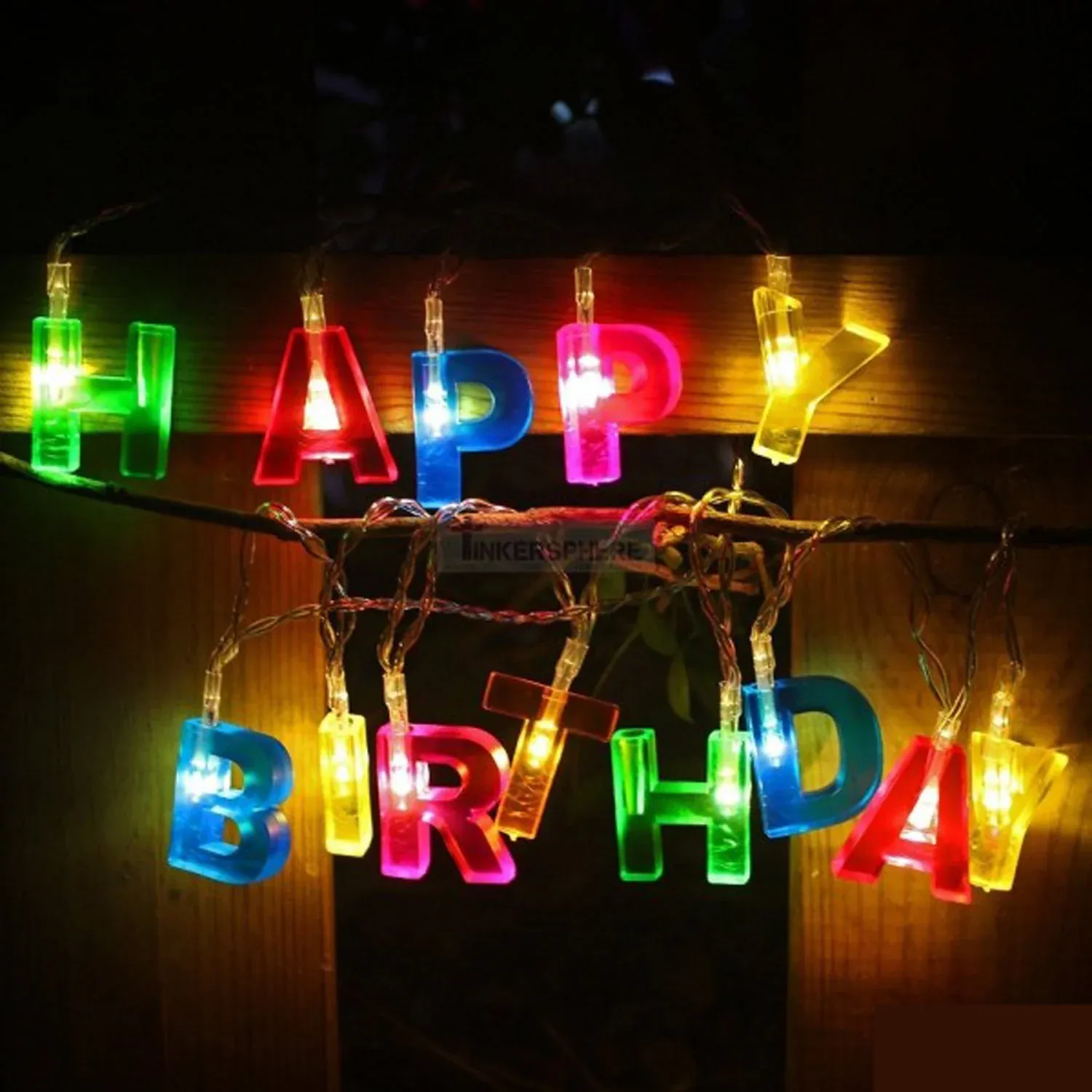 Premium Happy Birthday LED String Lights – Battery Operated Multicolour | Indo Glow - Buy Online at Alikart