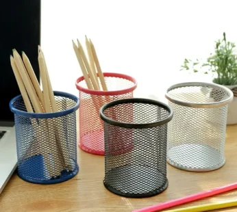 Metal Mesh Pen Holder – Desk Organizer & Pencil Stand | Deskrova