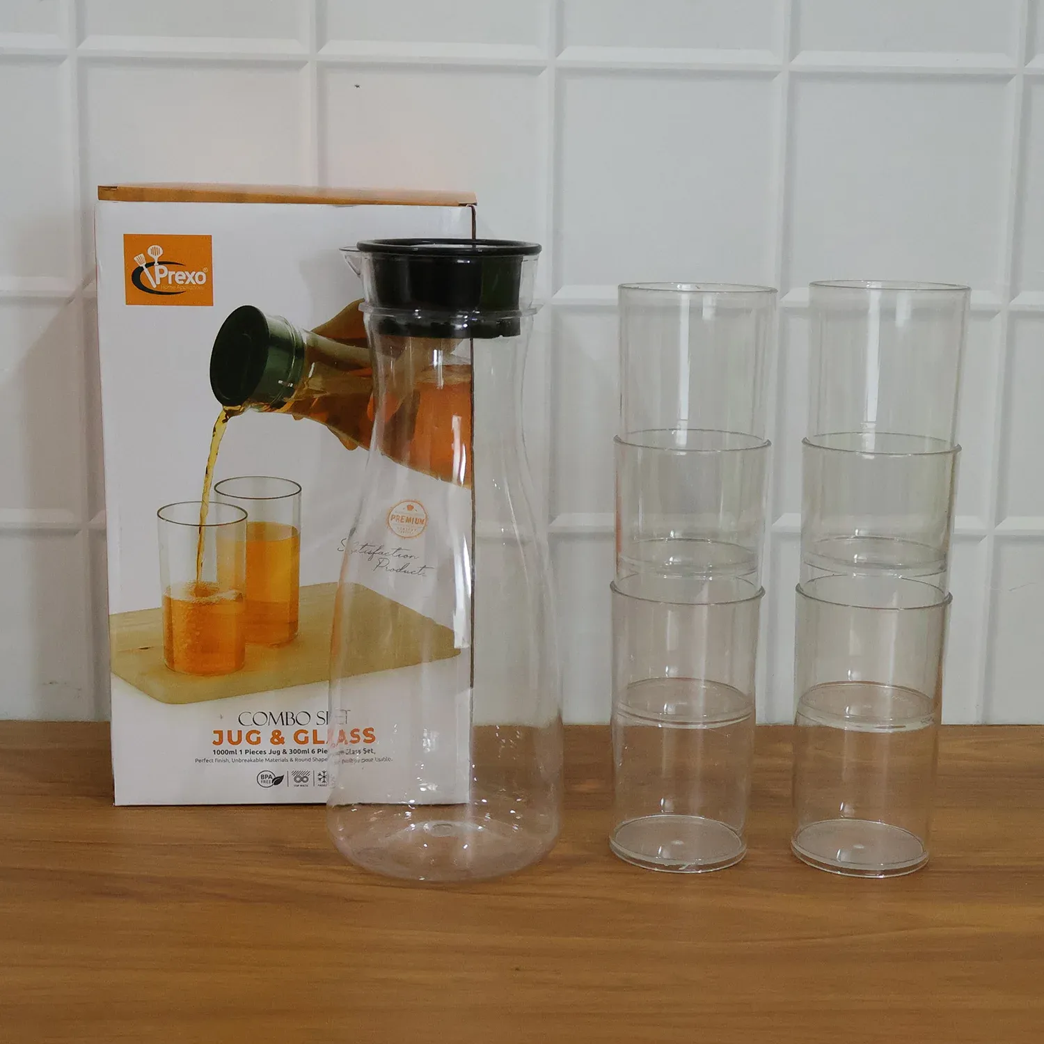 Plastic Water Jug and Glass Set – Durable, Lightweight Drinkware - Detailed Feature View 8