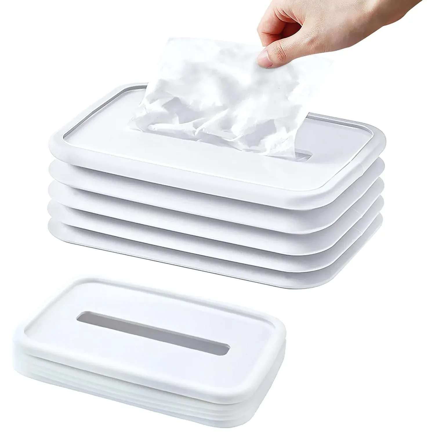 Silicone Tissue Holder – Foldable & Stylish for Home & Office - Detailed Feature View 3