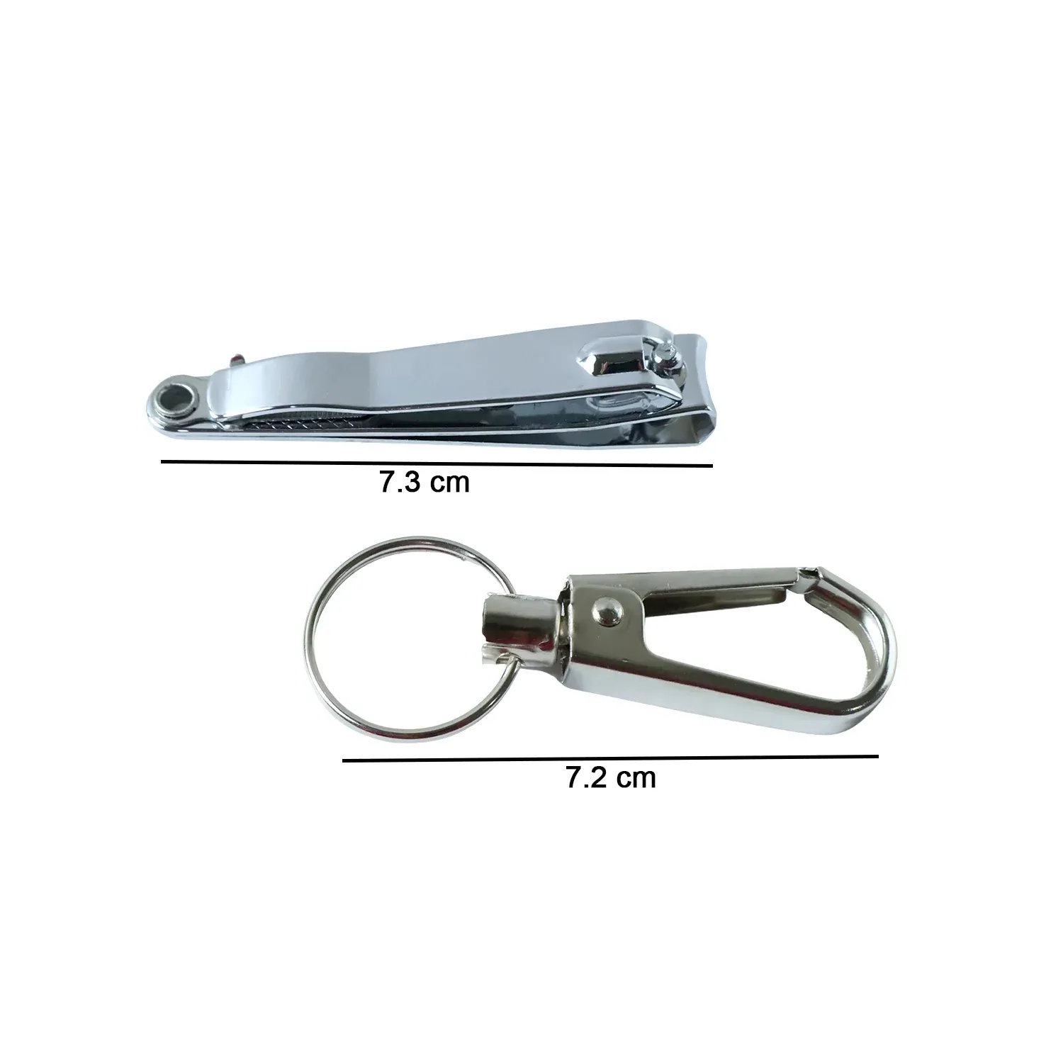Stainless Steel Nail Clippers – Compact Set with Keychain Holder - Detailed Feature View 5