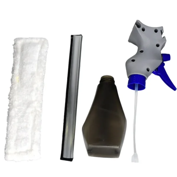 Glass Cleaner Brush – 3-in-1 Spray Type Tool | Velvet Wipe