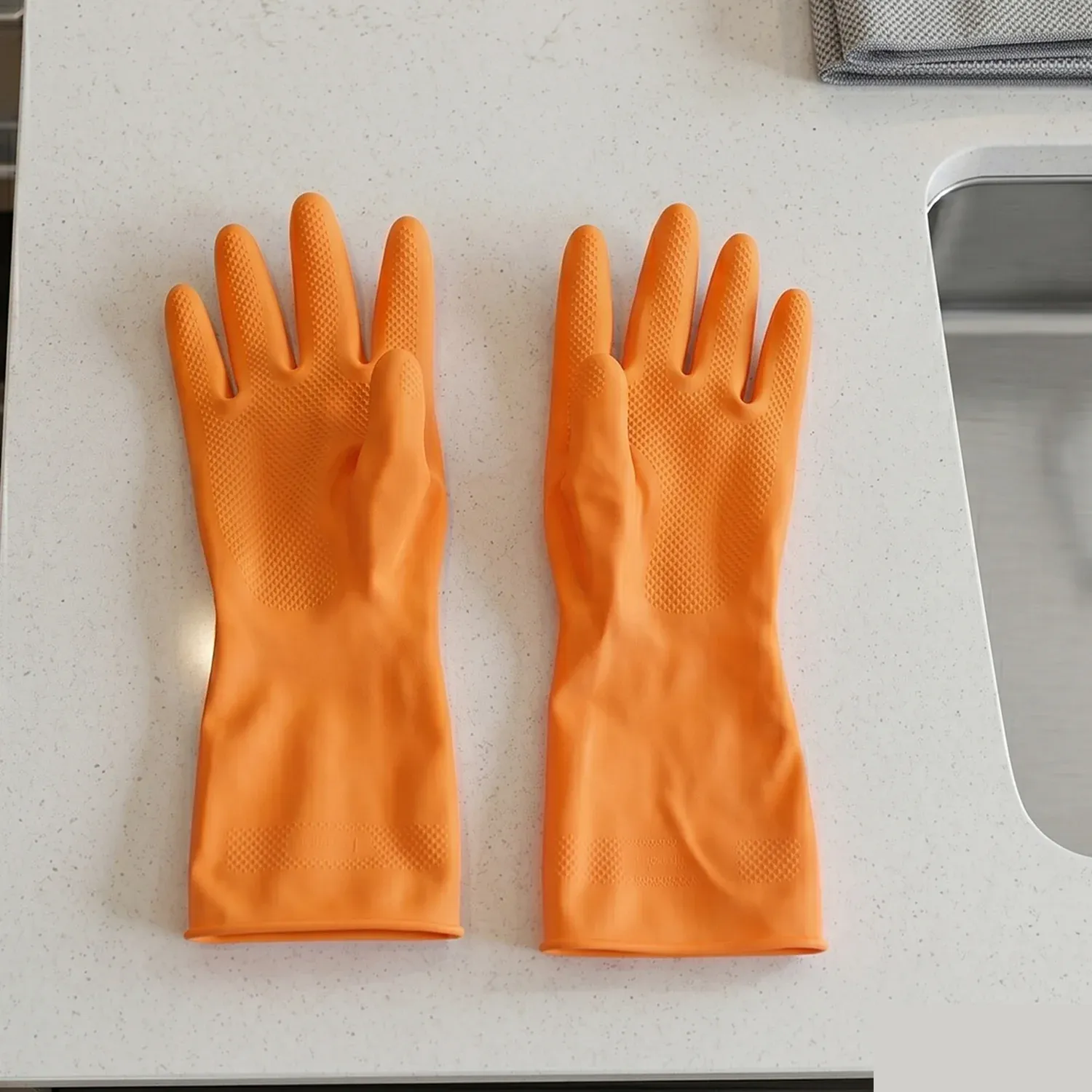 Waterproof Rubber Gloves – Reusable Kitchen & Household Protection - Detailed Feature View 7