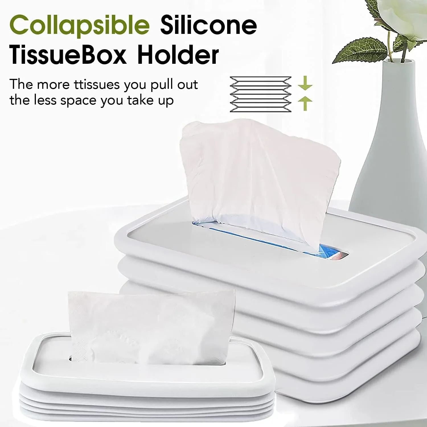 Silicone Tissue Holder – Foldable & Stylish for Home & Office - Detailed Feature View 5