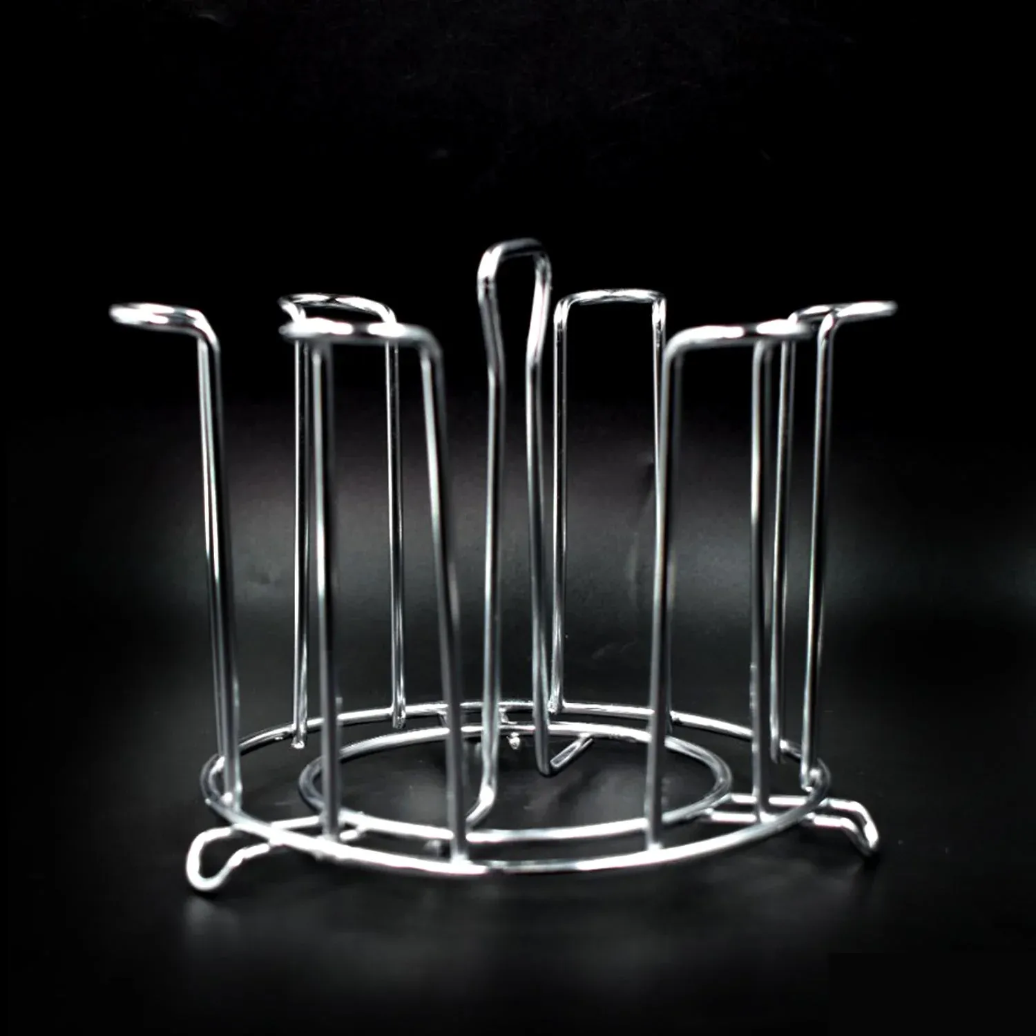 Stainless Steel Glass Stand – Round Kitchen Holder | Storenzo - Detailed Feature View 13
