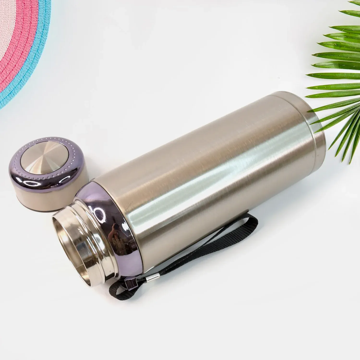 Gym Water Bottle 800ml Stainless Steel Insulated Leakproof Vacuum Flask (1 Pc) - Detailed Feature View 3