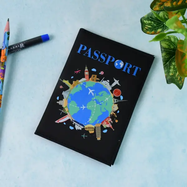 World Map Passport Holder – Stylish Durable Travel Cover