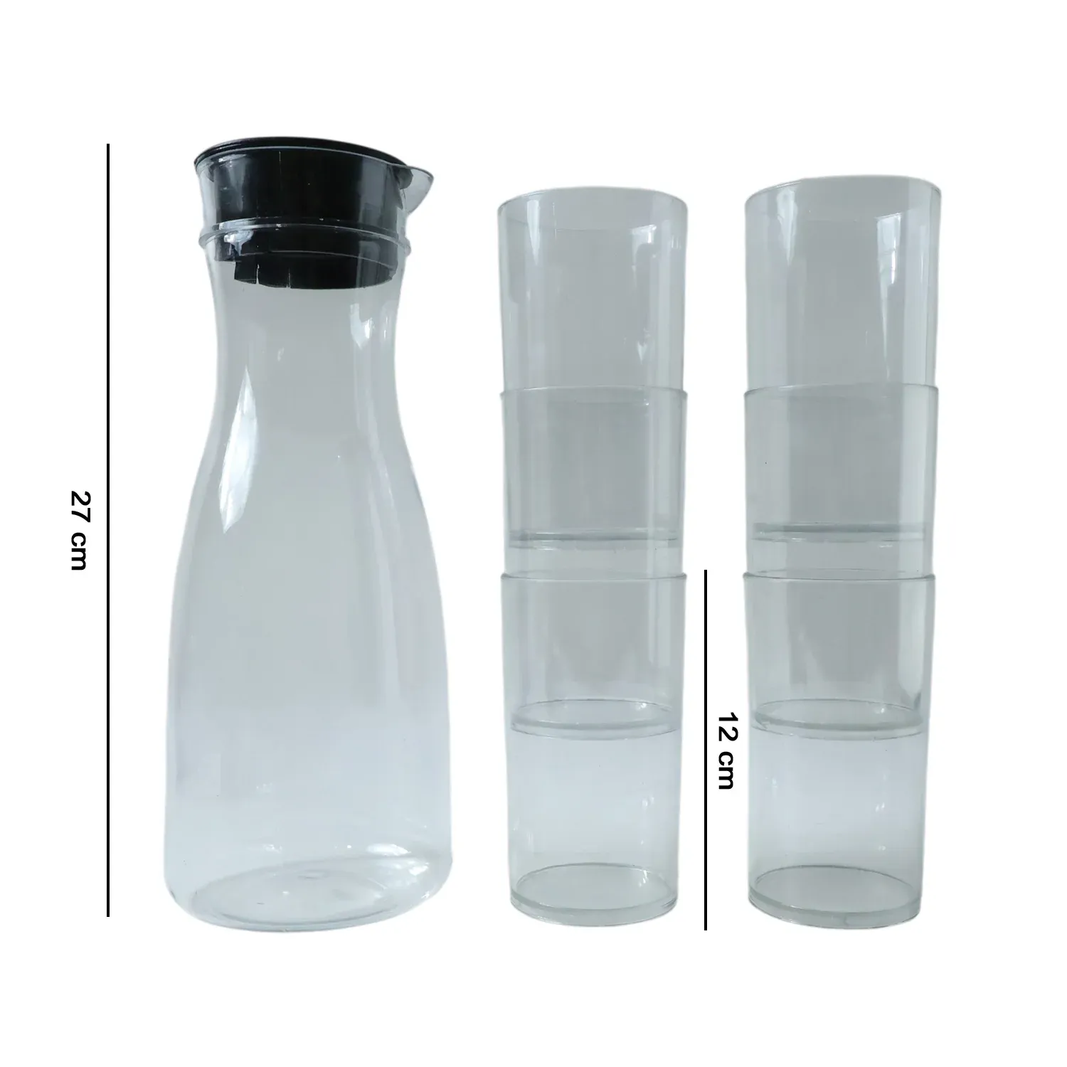 Plastic Water Jug and Glass Set – Durable, Lightweight Drinkware - Detailed Feature View 5