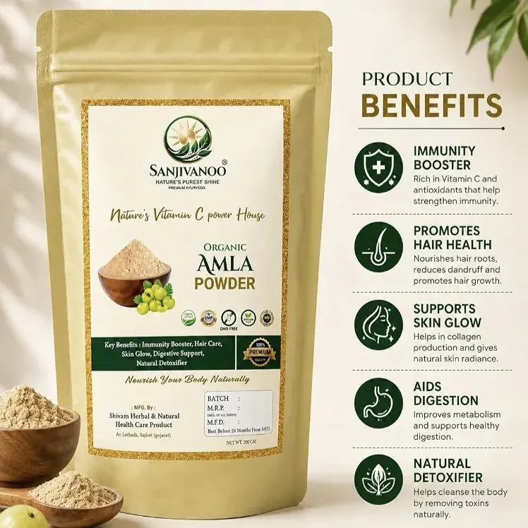 Premium Sanjivanoo Amla Powder Vitamin C Hair Growth Skin Care (200 GM) - Buy Online at Alikart