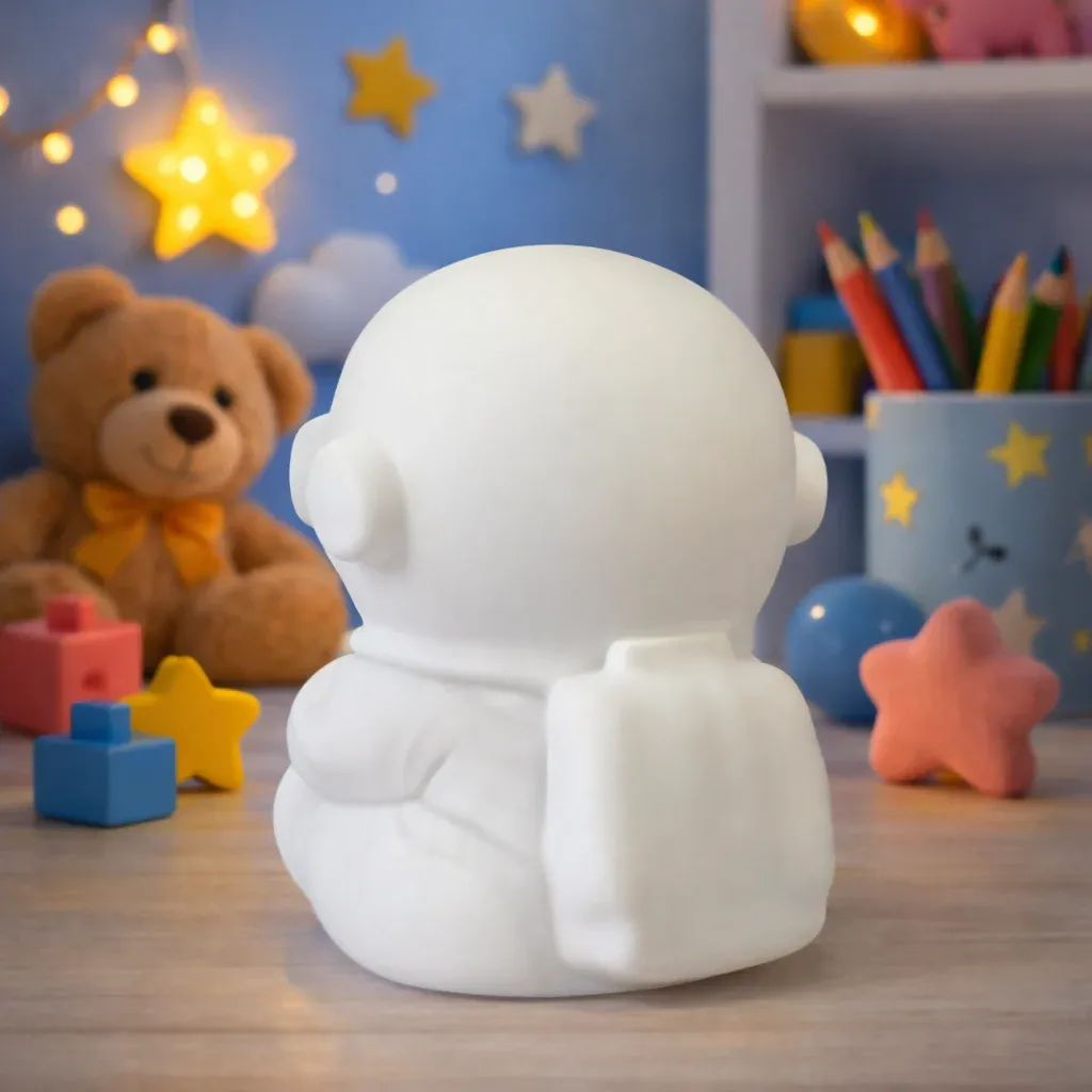 Kids Night Light – Space-themed Astronaut Moon Lamp for Room Decor - Detailed Feature View 1