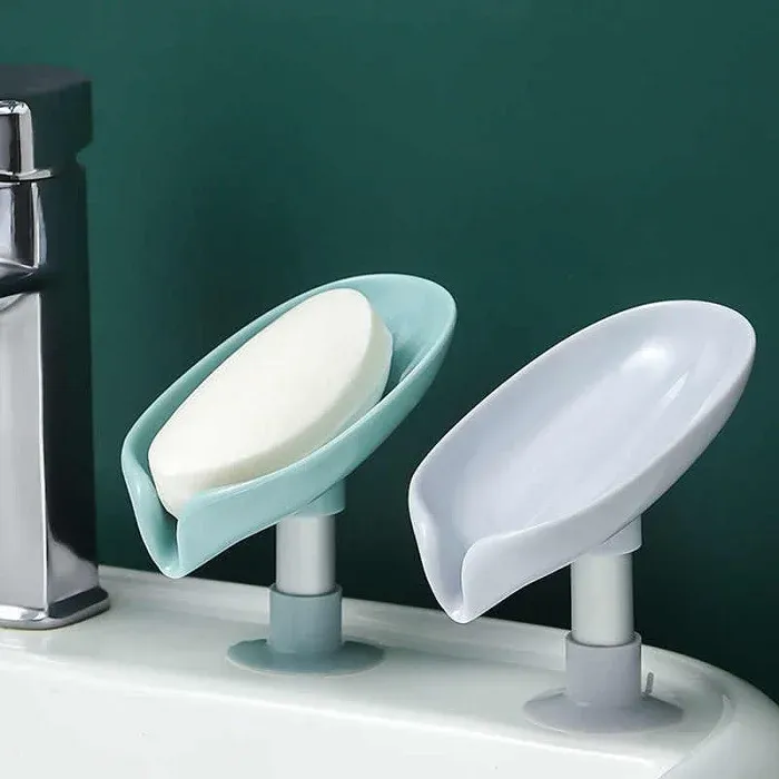 Premium 2 Pcs Suction Drain Soap Tray – Wall Mounted Soap Holder with Suction Cup for Bathroom, Kitchen & Wash Basin (Random color) - Buy Online at Alikart