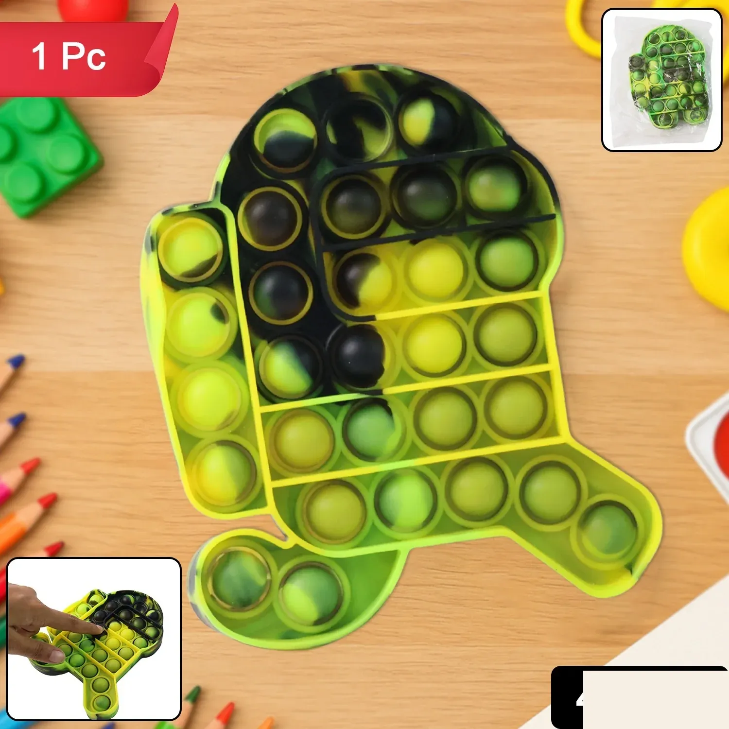 Silicone Pop It Fidget Toy – Stress Relief & Sensory Play - Detailed Feature View 1