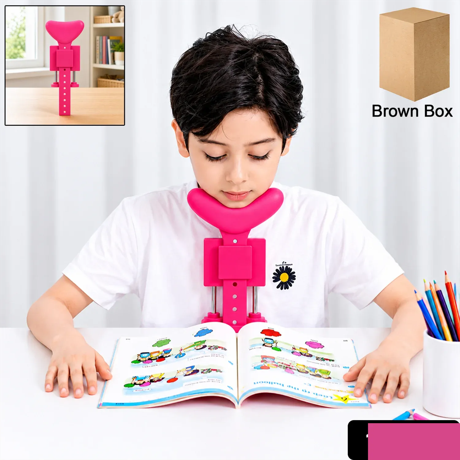 Kids Posture Corrector – Adjustable Support for Reading & Writing | CookAura - Detailed Feature View 1