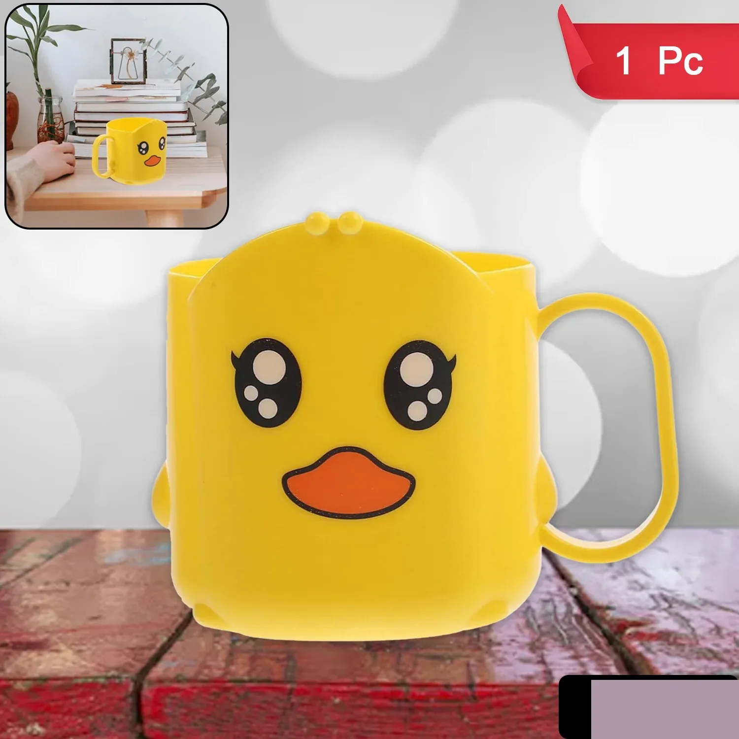 Cartoon Plastic Toothbrush Cup – Durable & Lightweight | Mini Bubbles - Detailed Feature View 1