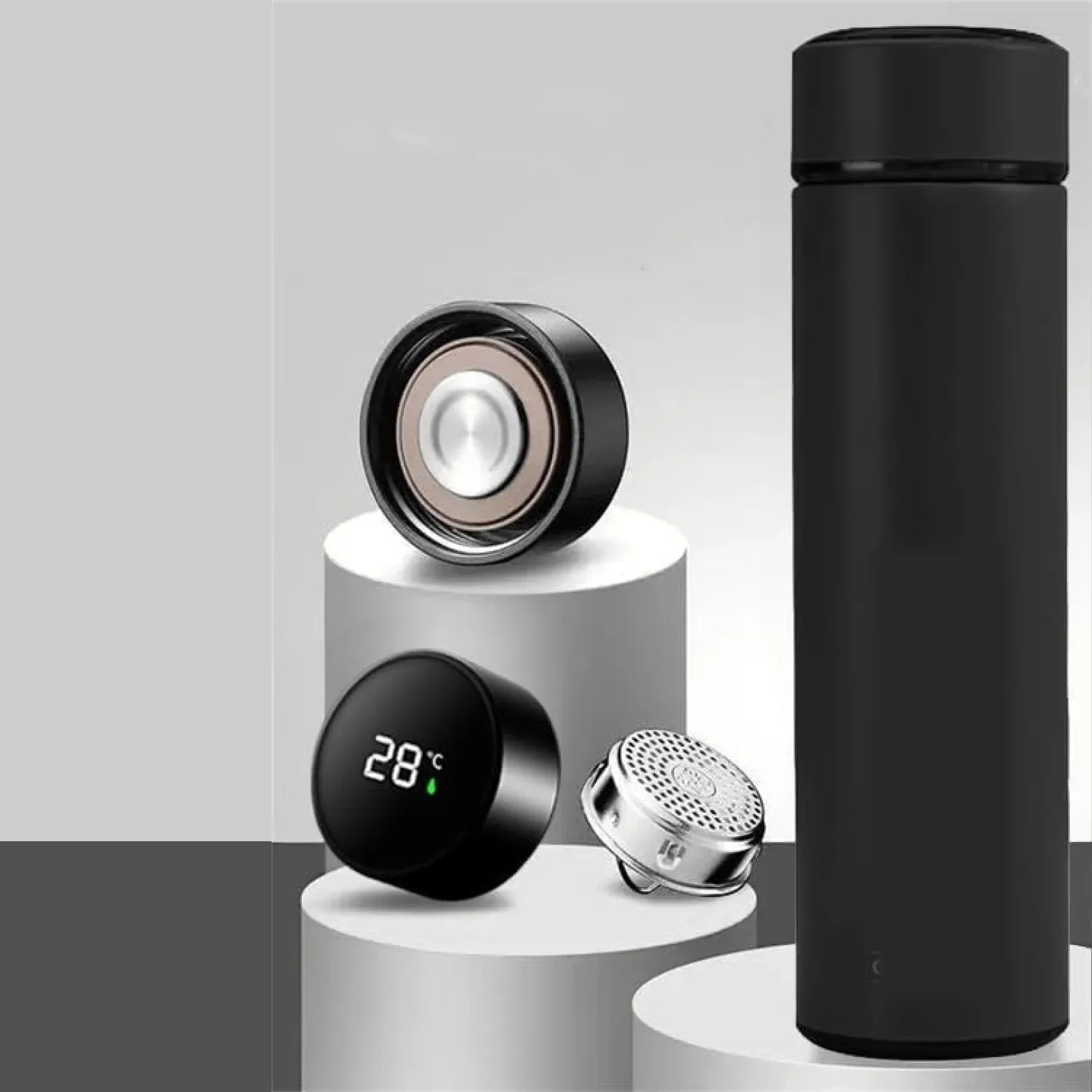 Premium Smart Vacuum Insulated Water Bottle – LED Temperature Display 500ml - Buy Online at Alikart