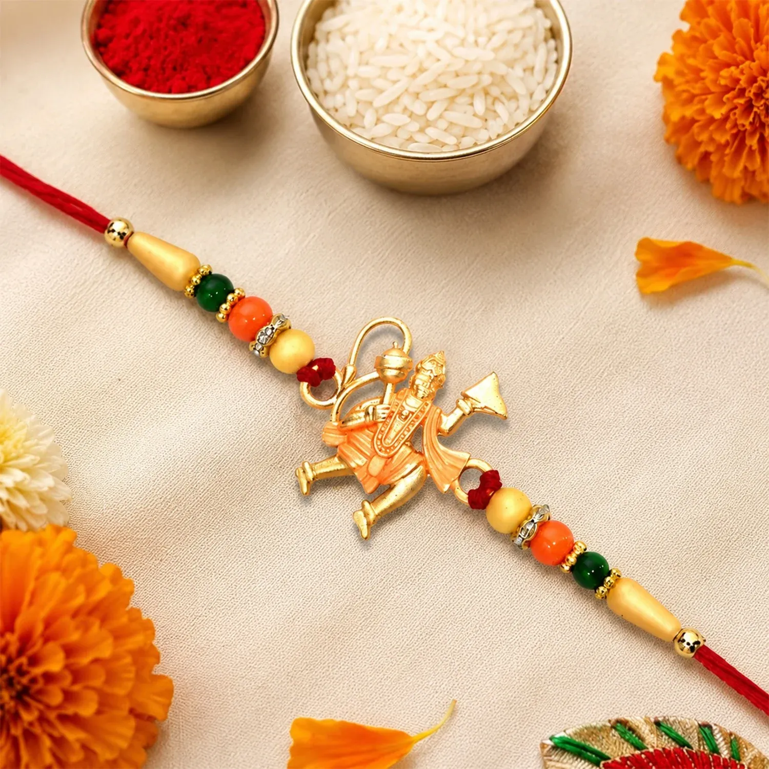 Premium Hanumaan ji Rakhi – Dronagiri Mountain symbol of protection and devotion - Buy Online at Alikart