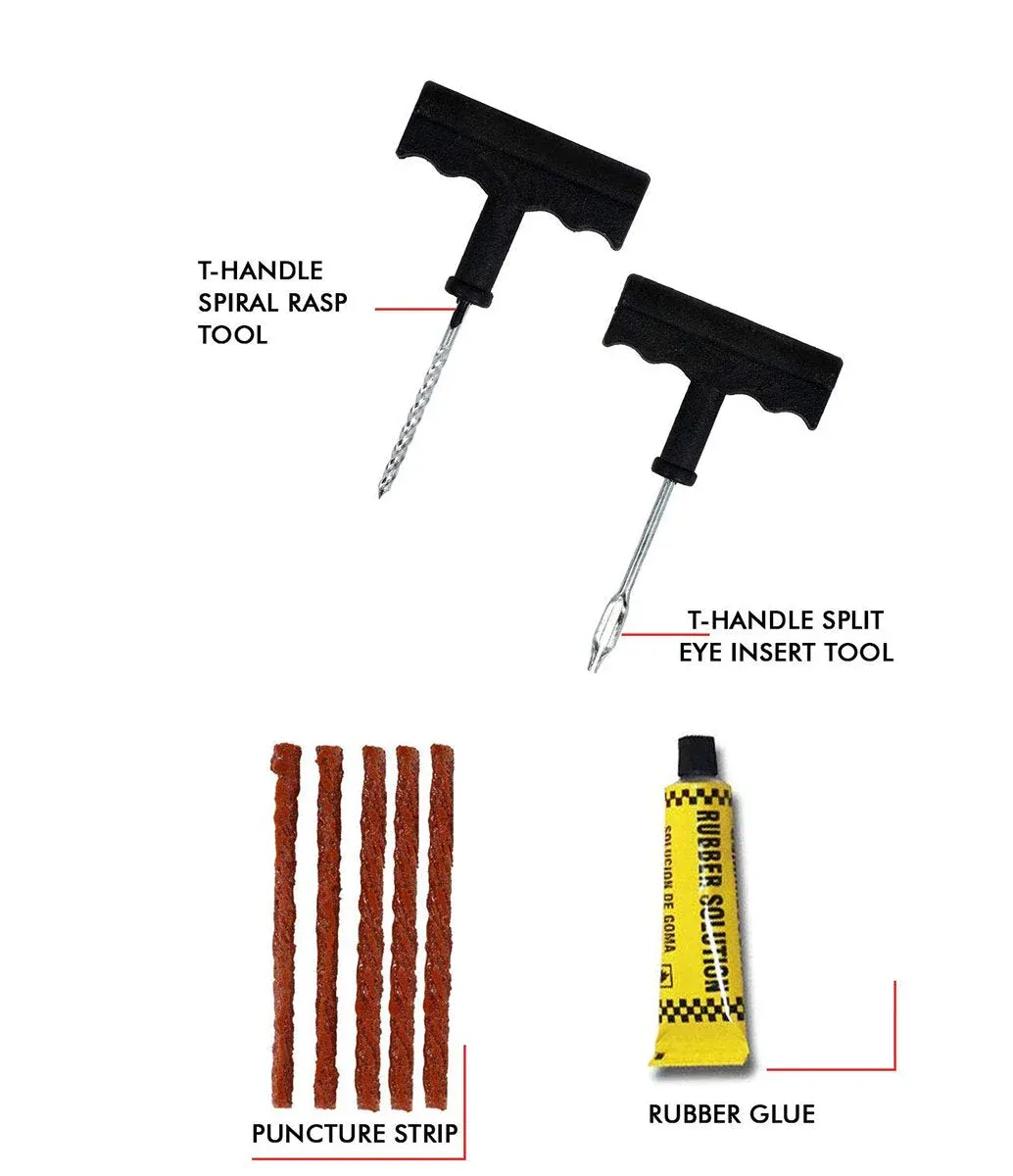 Tubeless Tyre Puncture Repair Kit – Complete Set for Cars & Bikes | RaceVault - Detailed Feature View 5