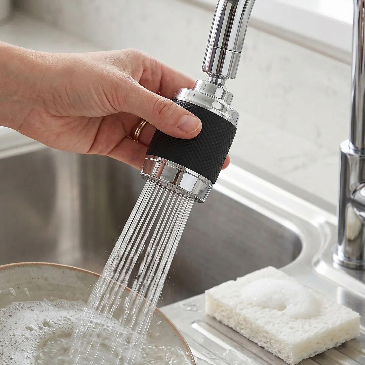 Premium Kitchen Faucet Sprayer – 360° Rotatable & Water-Saving Nozzle - Buy Online at Alikart
