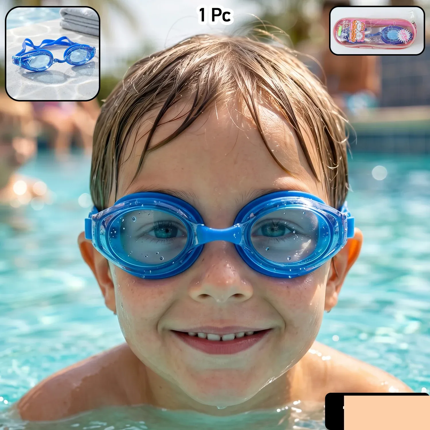 Kids Swimming Goggles – Soft Cushion Seal for Comfortable Fit - Detailed Feature View 1