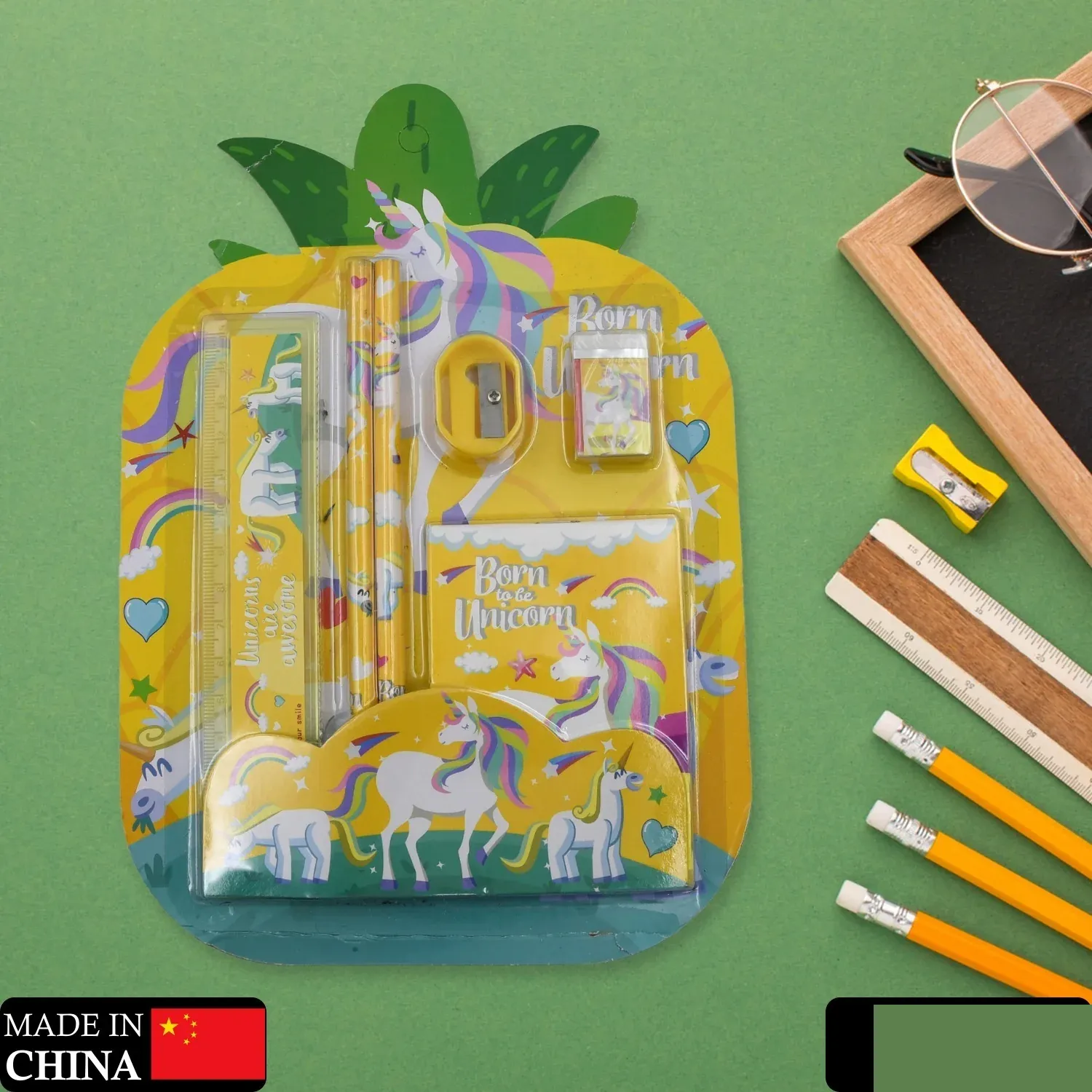 School Stationery Set – 6 Pc Kit for Kids & Office | VoltDesk - Detailed Feature View 1