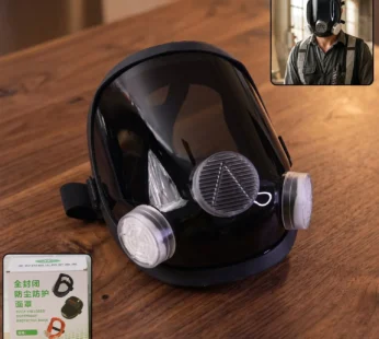 Full Face Safety Respirator Mask – Dual Filters & Clear Visor for Protection
