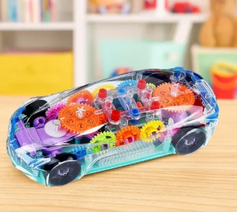 Gear Car Toy – Transparent, Musical & 3D Lights for Kids | Spark Tots