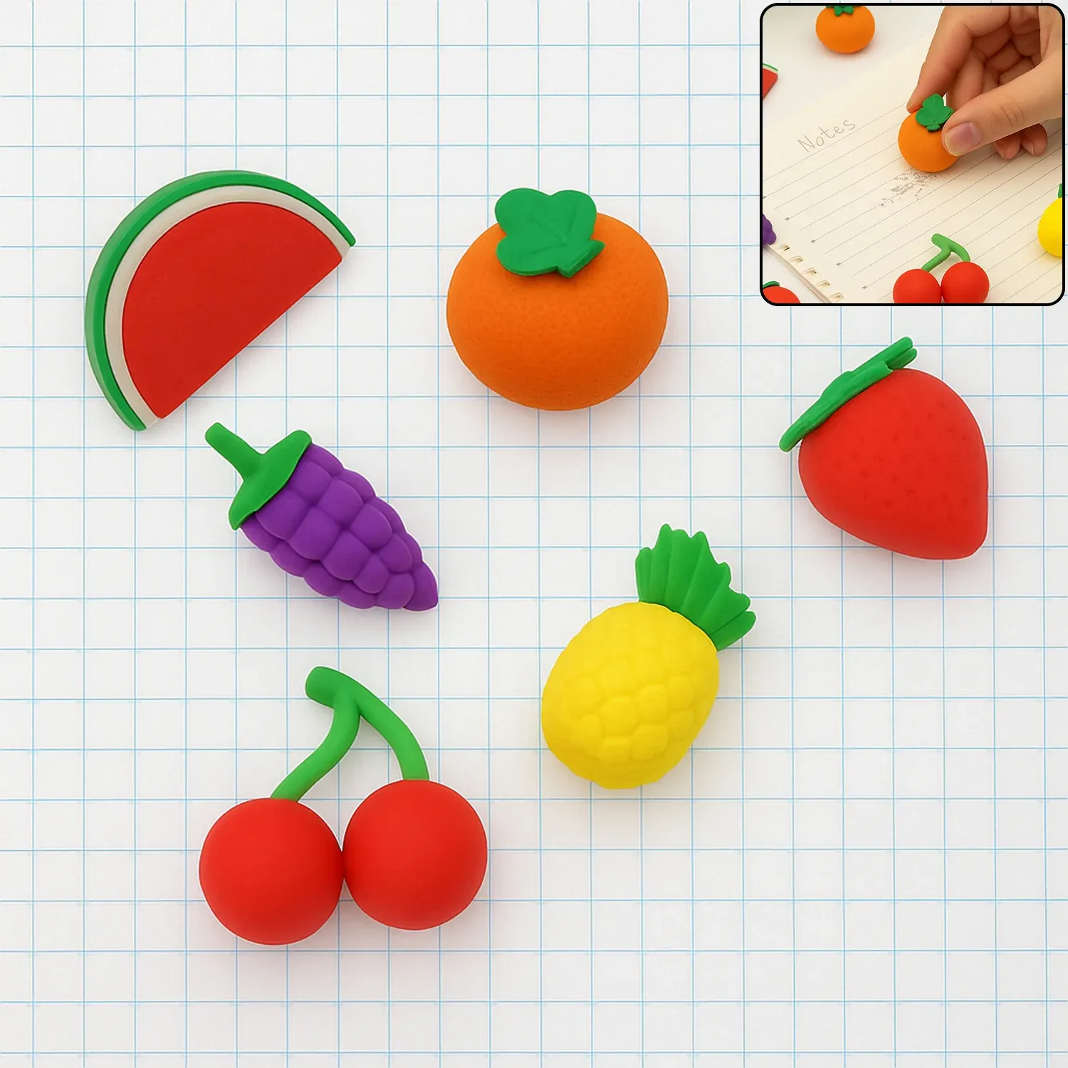 Premium Kids Erasers Set – Colorful 3D Designs | Writezo - Buy Online at Alikart