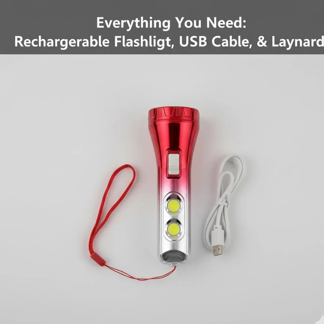 LED Torchlight – USB Rechargeable & Multi-functional - Detailed Feature View 3