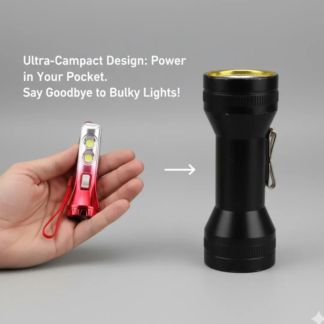LED Torchlight – USB Rechargeable & Multi-functional - Detailed Feature View 2