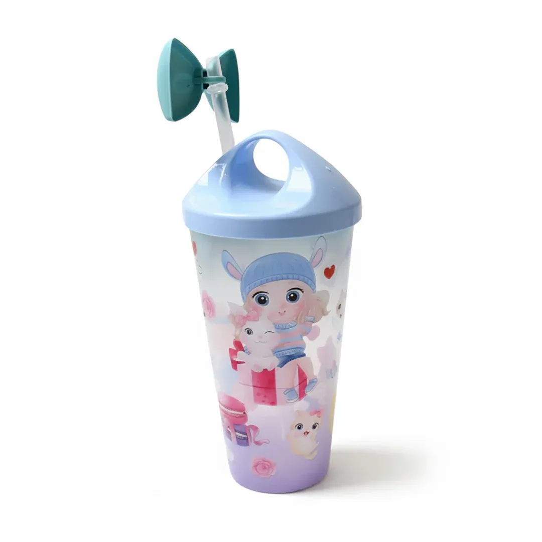 Unicorn Kids Water Bottle – Spill-Proof Straw & BPA-Free | TinyTrendy - Detailed Feature View 8