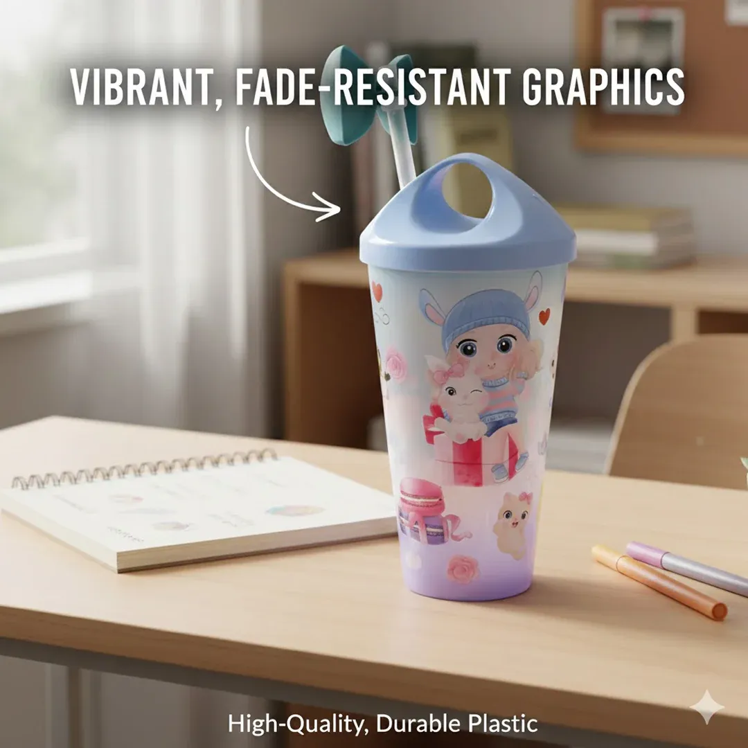 Premium Unicorn Kids Water Bottle – Spill-Proof Straw & BPA-Free | TinyTrendy - Buy Online at Alikart