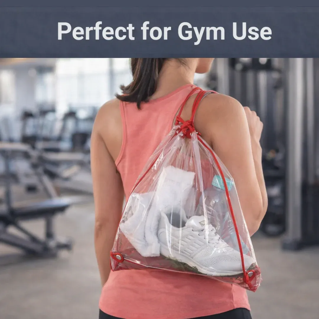 Clear Waterproof Stadium Bag – Gym & Travel Essentials | ClassiCarry - Detailed Feature View 4