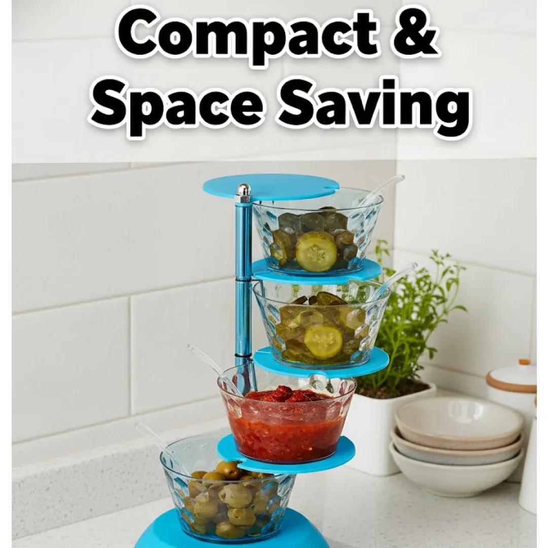 Rotating Pickle Rack – 4-in-1 Multipurpose Kitchen Storage | CookAura - Detailed Feature View 5