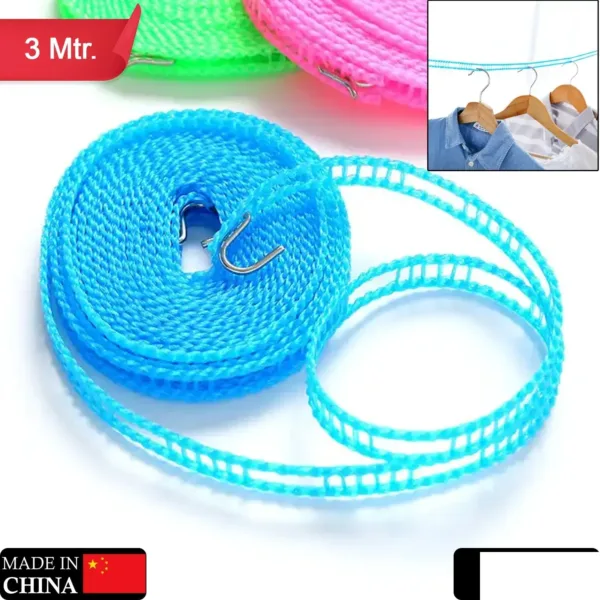 Anti-Slip Clothesline Rope – 3m Nylon, Indoor/Outdoor | Organivo